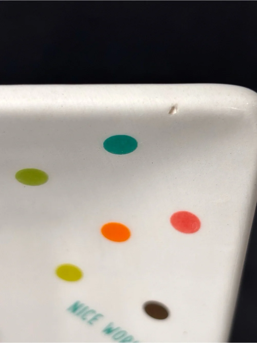 Mudpie “The YAY Plate” Confetti And Celebratory Phrases 8”